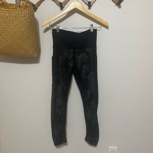 Lululemon Athletica Dark Patterned Cropped Leggings